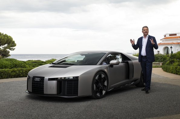Audi presents its first supercar with a high-performance hybrid powertrain
